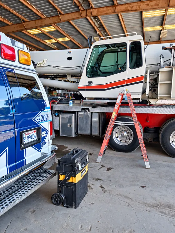 Fire engine & ambulance